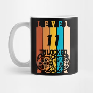 Level 11 Unlocked Video Game 11th Birthday Gamer Boys Mug